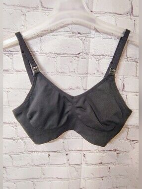 Soma Nursing Seamless Black Medium Bralette Bra